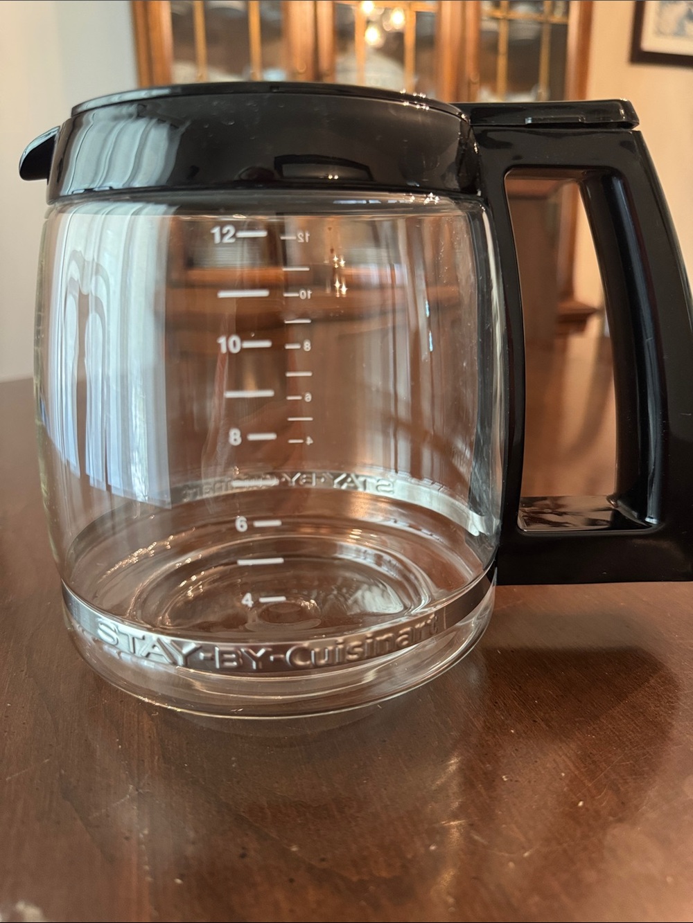 Stay By Cuisinart 12 Cup Glass Coffee Carafe/Coffee Pot- Black & SS Trim